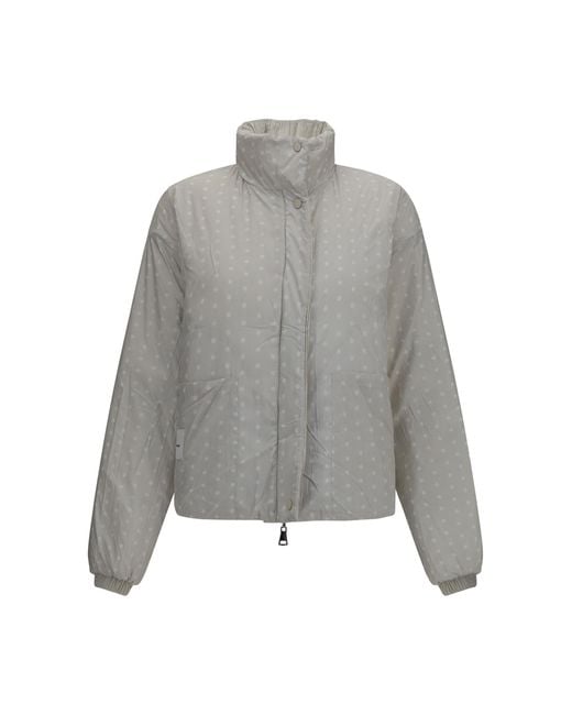 GONGDID DESIGN Gray Puffer Jacket Reversible High-Neck Inner Goose Down