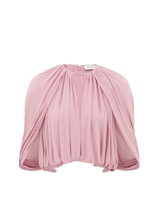 Zimmermann Pink Alchemy Caped Blouse