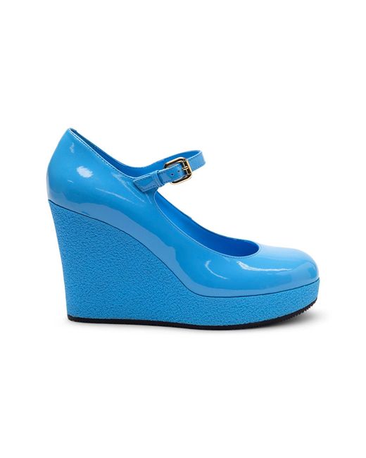 Hogan Blue H449 Lace-Up Platform Boots