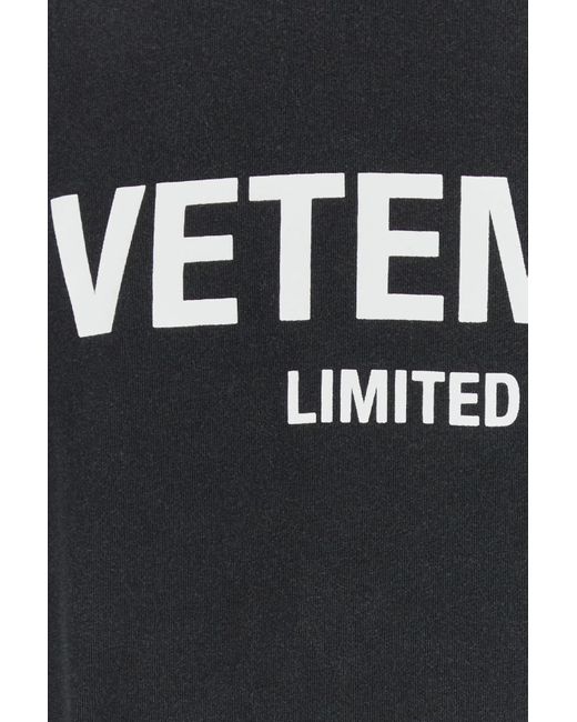 Vetements Black Slate Cotton Oversize T-Shirt for men