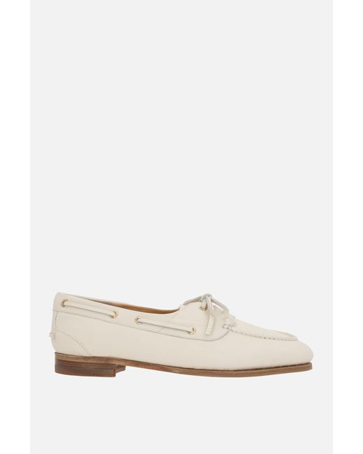 Bally White Pathy Laced Loafers