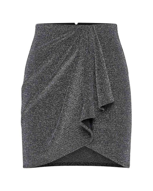 Isabel Marant Gray Bergen Glittery Nylon Miniskirt