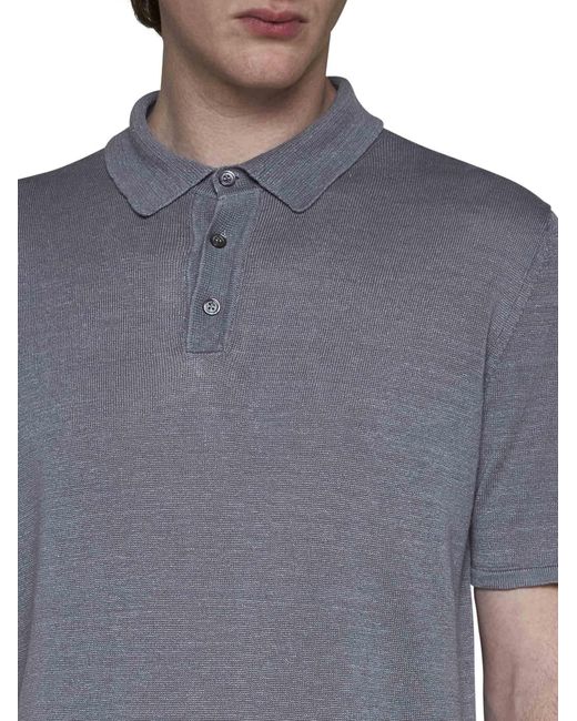 Roberto Collina Gray Polo Shirt for men