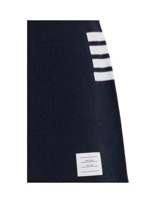 Thom Browne Blue Cotton Mini Skirt