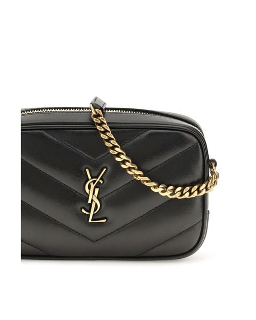 Saint Laurent Gray Shoulder Bag Daytona Lamb Leather