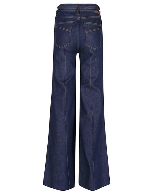 Zimmermann Blue High-Waisted Wide Leg Jeans With Removable Belt