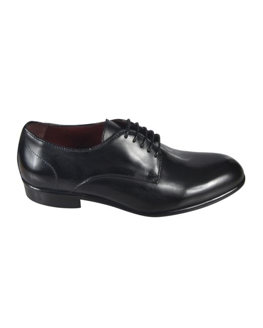 Corneliani Black Classic Oxford Shoes for men