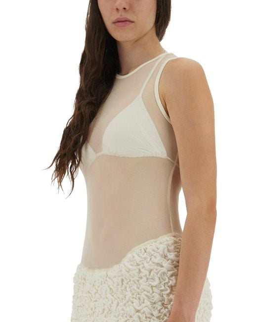 Selia Richwood Natural Mini Poncik Dress Polyester