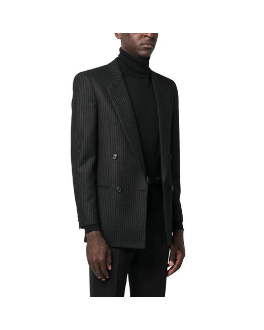 Saint Laurent Black Virgin Wool Blazer for men