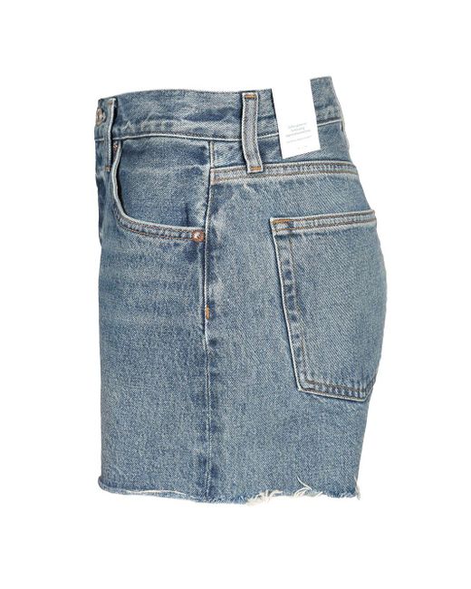 Agolde Blue Parker Long Shorts