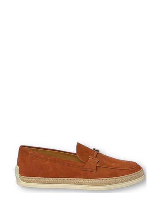 Tod's Brown Gomma Slip-on Loafers