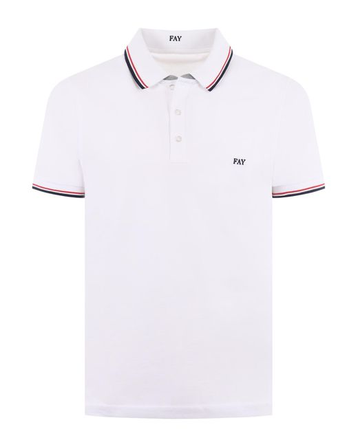Fay White Polo Shirt for men