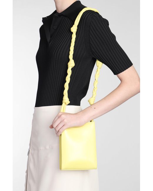 Jil Sander Tangle Sm Shoulder Bag In Yellow Leather | Lyst