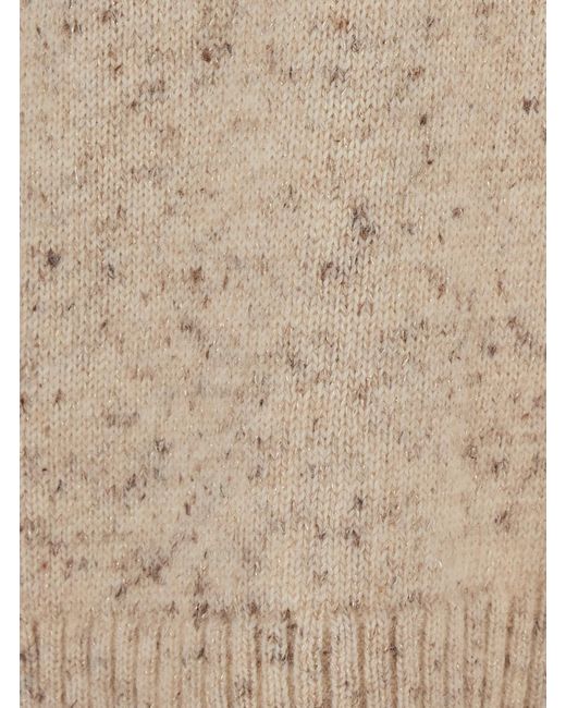 Fabiana Filippi Natural Sweater Wool-Blend Tops