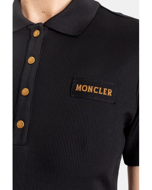 Moncler Blue Midi Polo Dress