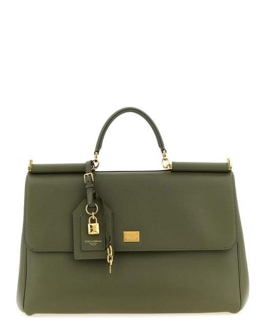 Dolce & Gabbana Green My Sicily Maxi Handbag