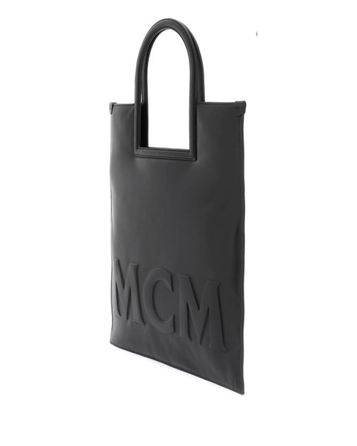 MCM Black Leather Handbag With Shoulder Strap
