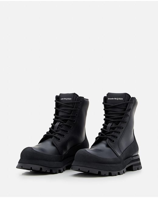 Alexander McQueen Leather Boots in Black for Men Lyst UK