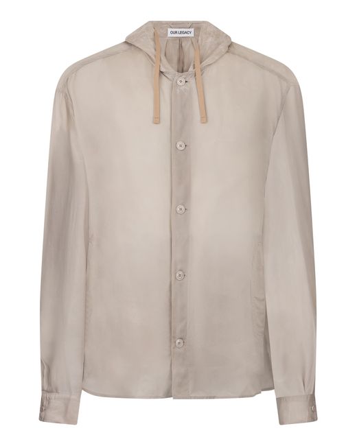 Our Legacy Brown Shirt Ghost Wax Cuprammonium Rayon for men
