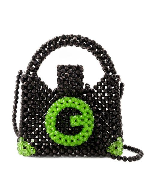 Germanier Black Beaded Bag