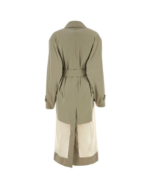 Maison Margiela Natural Cappuccino Polyester Blend Reversible Trench Coat