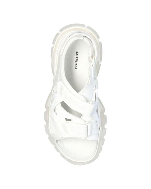 Balenciaga White Track Touch-Strap Sandals