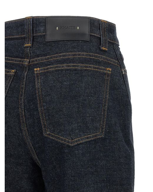 Khaite Blue Cotton Flared Jeans Clothing