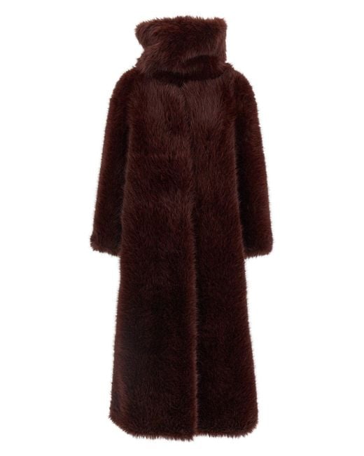 B&amp;B COUTURE Red B&B Couture Faux Fur Coat