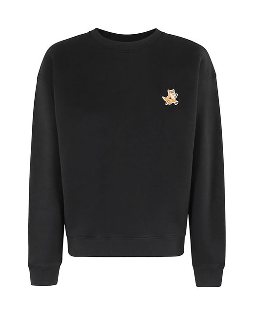 Maison Kitsuné Black Speedy Fox Patch Comfort Sweatshirt