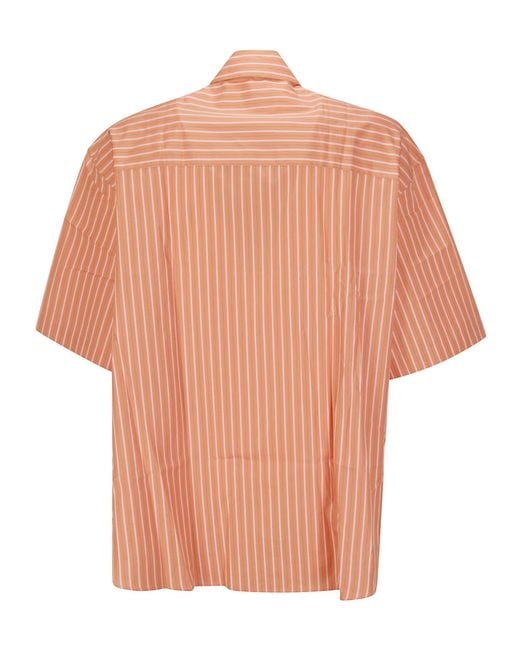 Martine Rose Orange S/S Wrap Shirt
