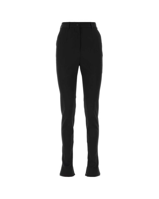 Dolce & Gabbana Black Stretch Cady Pant