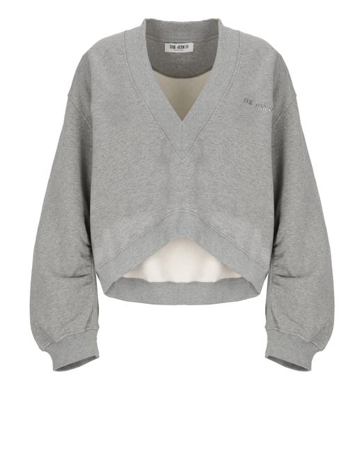 The Attico Gray Sweatshirt With Logo