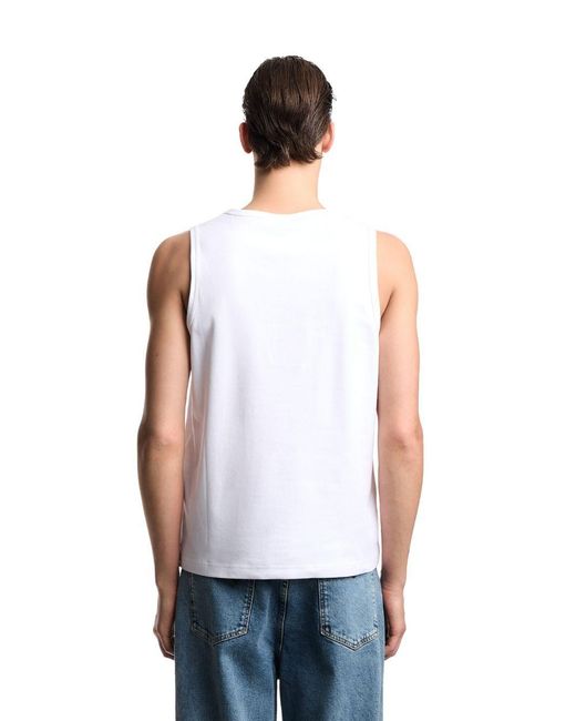 Emporio Armani Blue Top Cotton Tops for men