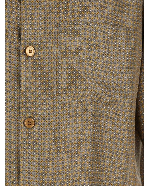 Saint Laurent Natural Shirt Cuban Collar Silk for men