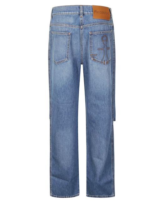 JW Anderson Cut Out Knee Bootcut Jeans in Blue | Lyst