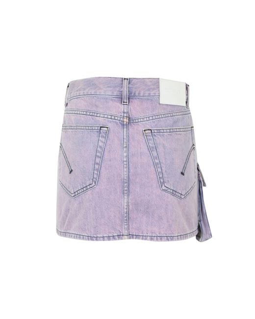 Dondup Purple Cargo Skirt
