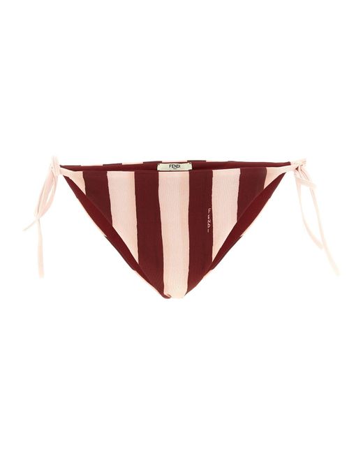 Fendi Red Pequin Bikini Bottom