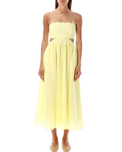 knee length dresses for ladies Zimmermann Halliday Tiered Wrap Midi Dress main image 1