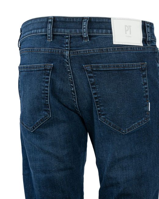 Pt05 Blue Straight Jeans for men