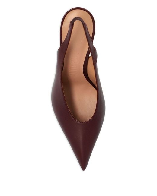 The Attico Brown Pumps Viper Calf Leather