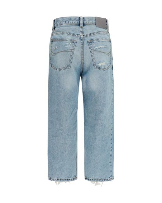 Balenciaga Blue Jackie Capri Pants Cotton Jean