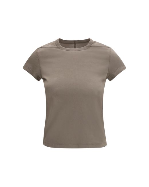 Rick Owens Gray Cotton Slim T-Shirt T-Shirts
