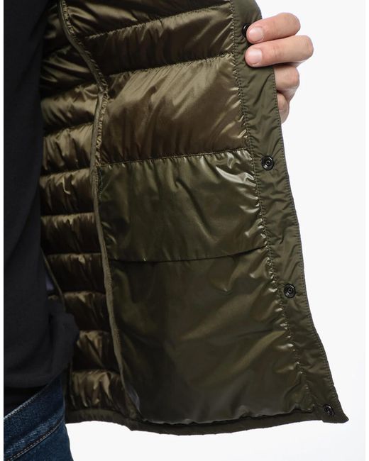 Woolrich Green Light Quilted Down Jacket Clothing Coats for men