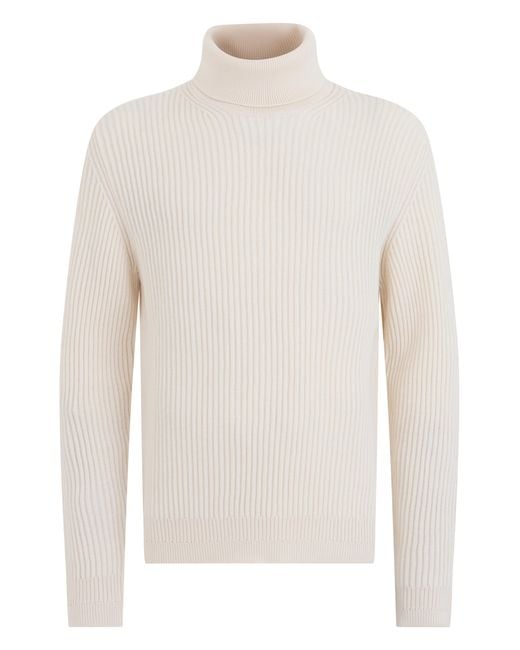 Slowear White Turtleneck Sweater Virgin Wool for men