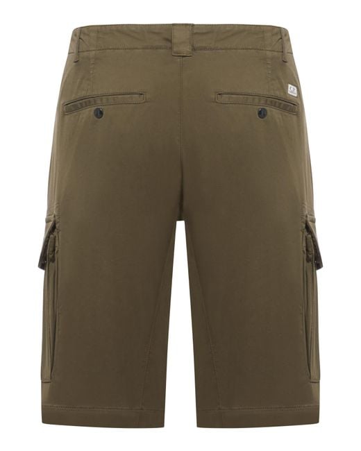C P Company Green Shorts for men
