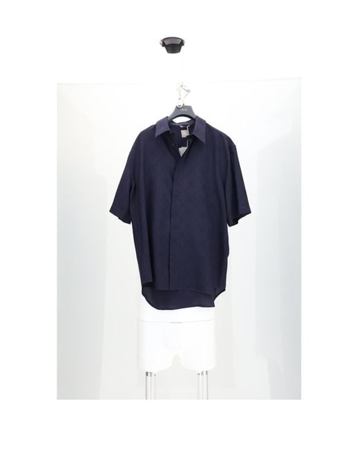 Dior Blue Shirt Cannage Lyocell for men