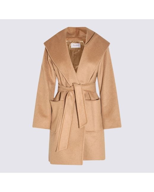 Max Mara Natural Camel Rialto Coat