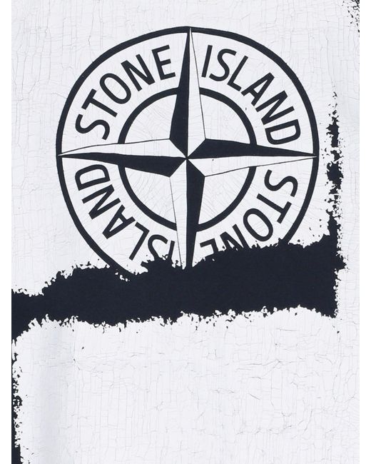 Stone Island Blue Back Print T-shirt for men