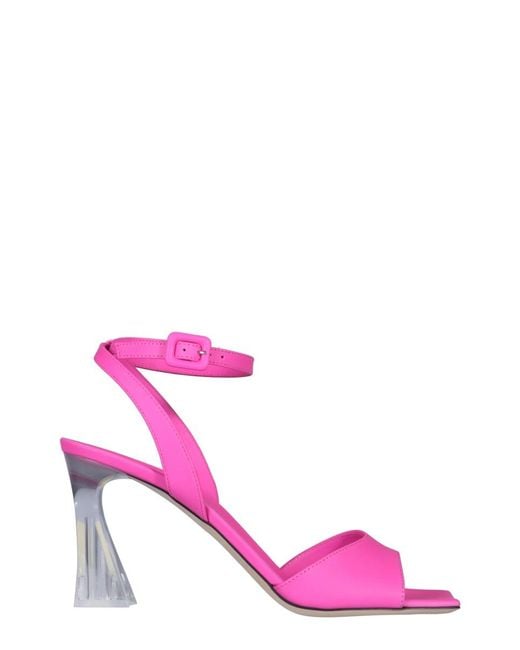 Giuseppe Zanotti Pink Plexi Heel Sandals