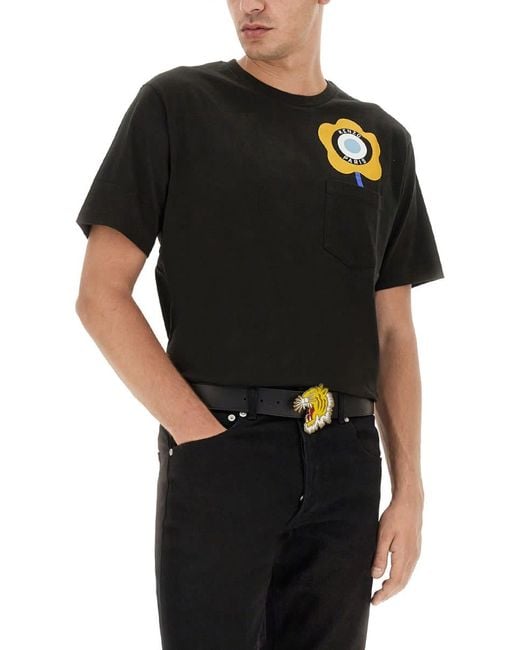 KENZO Black Target T-shirt for men